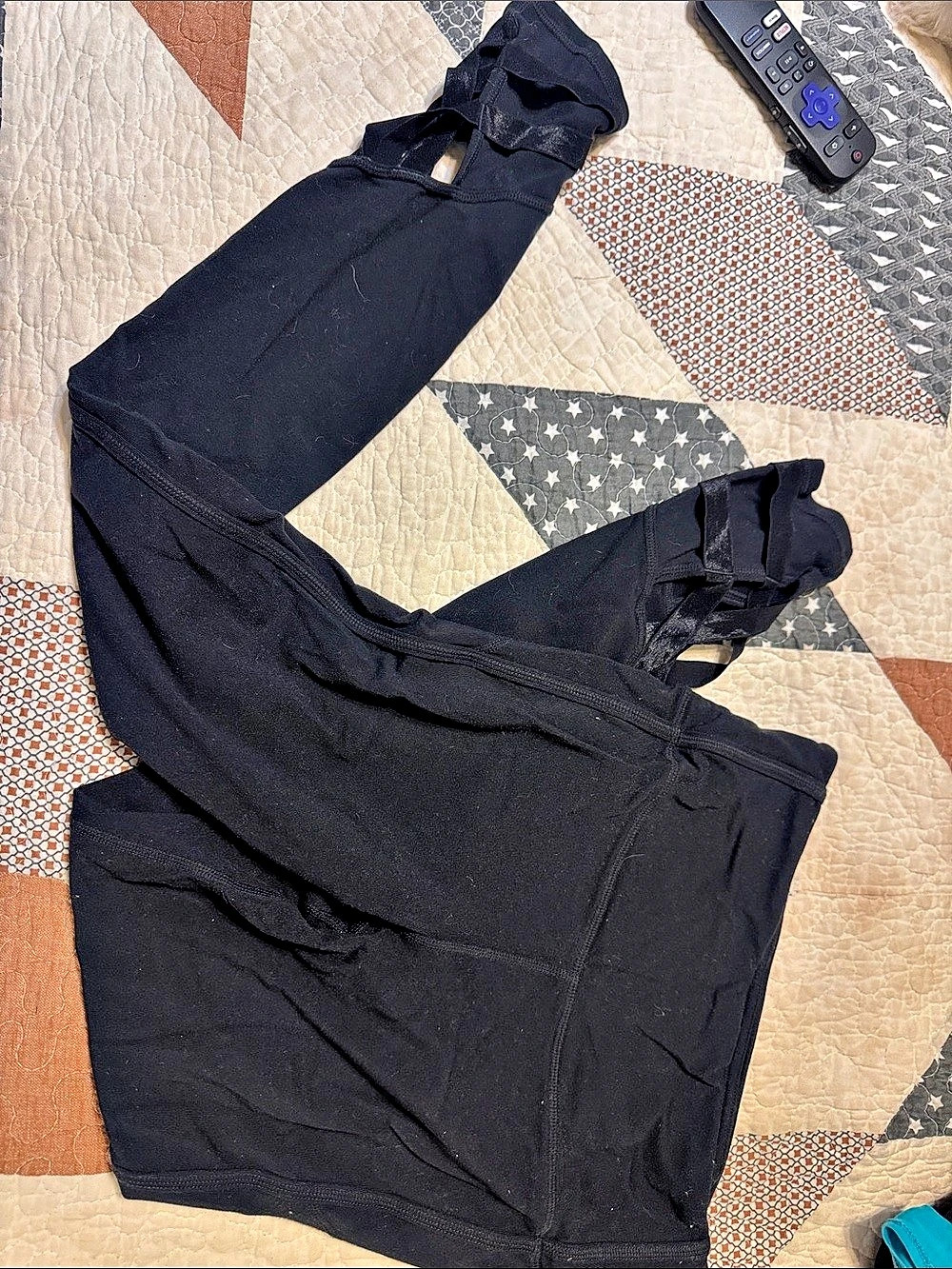 Athleta Lattice Ankle Capri Leggings Black Size Small